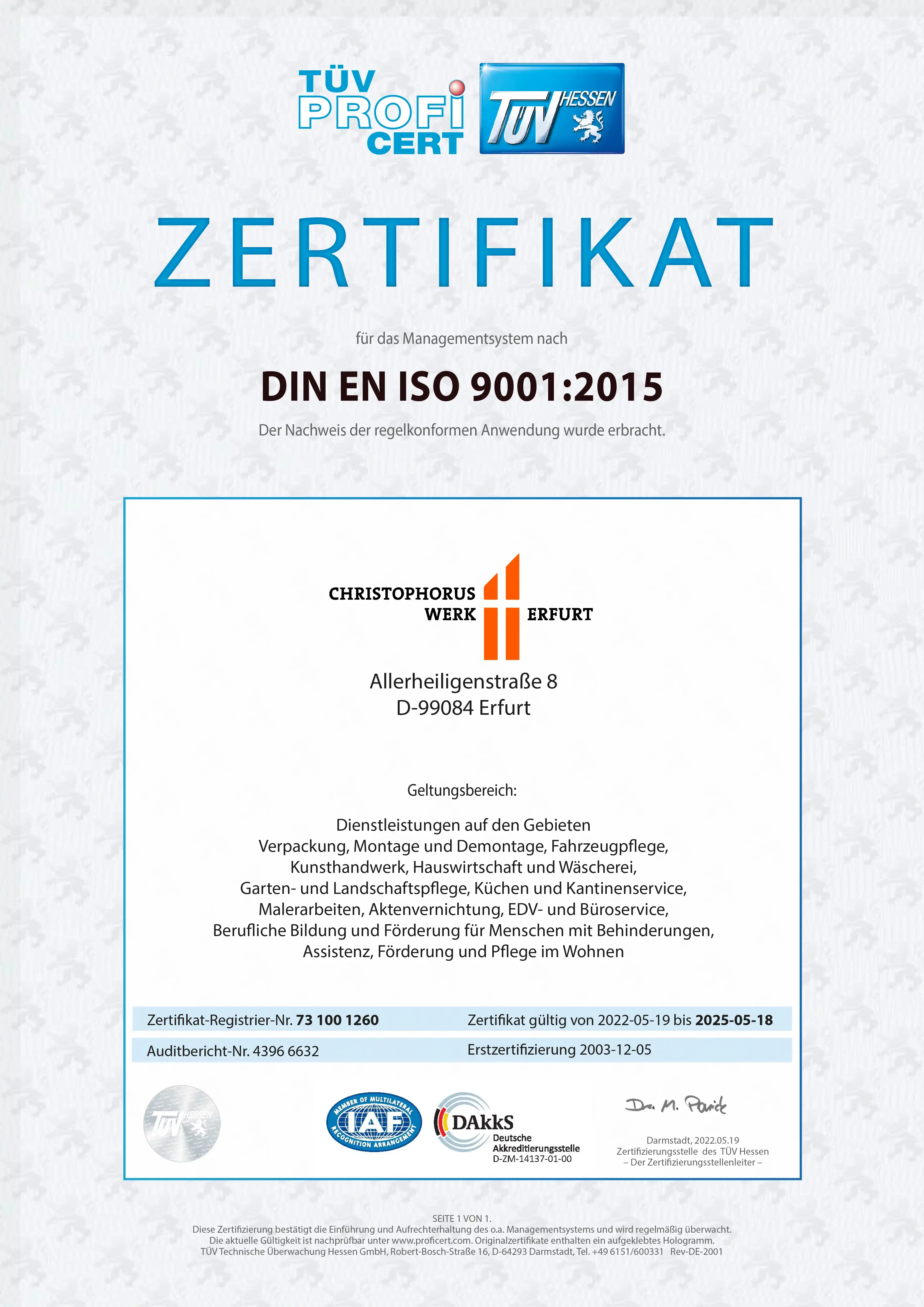 Zertifikat nach DIN EN ISO 9001 2015 1 Kopie